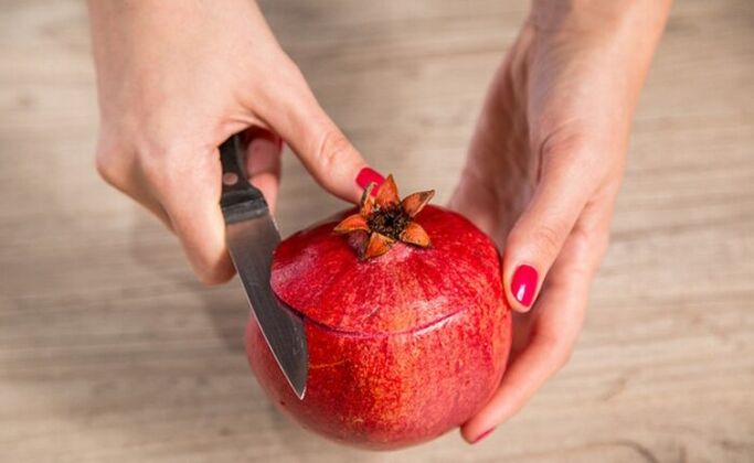 Granatapfel fir Parasiten aus dem Kierper ze entfernen